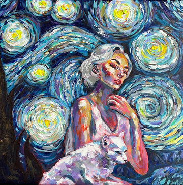 "Wonderstruck" Original 16x16 Painting on Canvas