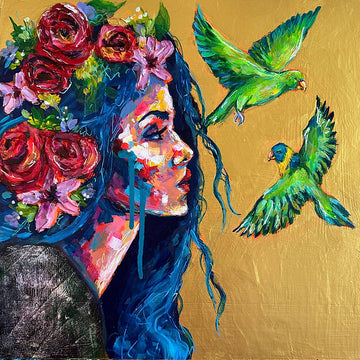 "Sky" Original 12x12 Painting On Wood Canvas