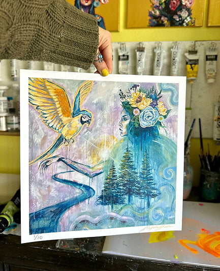 "New Light" Limited Edition Hand Embellished Print 12x12