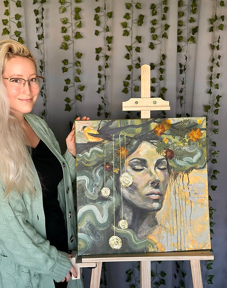 "Perspicacity" Original Mixed Media Painting On 20x20 Canvas