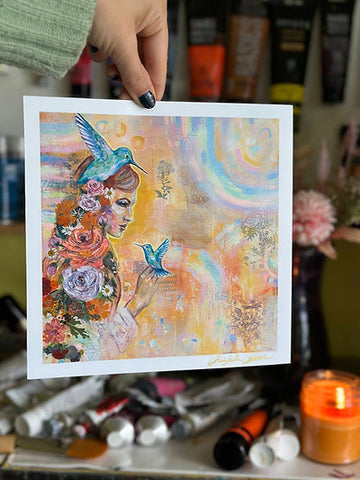 "Light Workers" Signed Mini Print 8x8