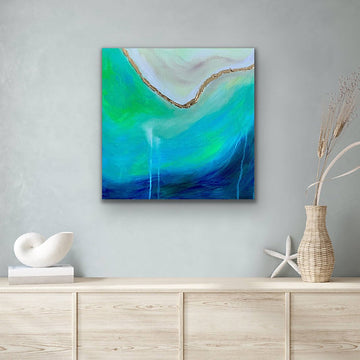 "Oasis" 12x12 Original Acrylic Painting On Canvas