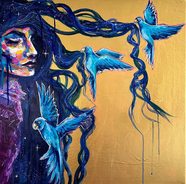 "Spirit of the Wind" Original 20x20 Painting on Canvas