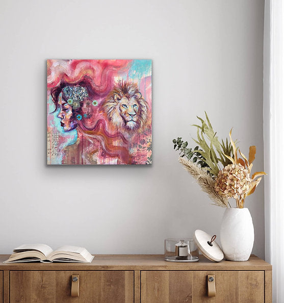 "Celestial Fortitude" Original Mixed Media On 20x20 Canvas