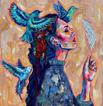 "Changes From Within" Original 14x14 Painting On Canvas