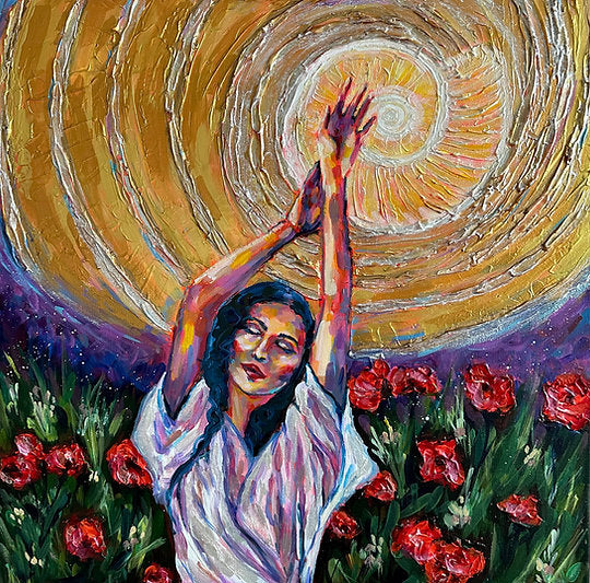 "Elevate" Hand Embellished Signed Canvas Print