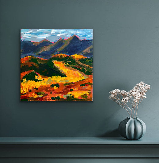 "Telluride Colorado" 12x12 Acrylic Painting On Wood Canvas
