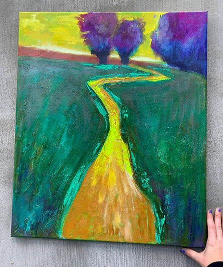 "Road To Fulfillment" 24x20 Acrylic Stretched Canvas