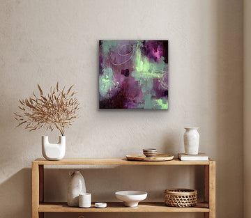 "Aurora's Symphony" 20x20 Abstract On Canvas