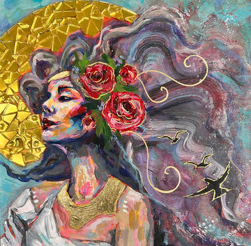"Beacon of Hope" Original 12x12 Painting on Wood Canvas