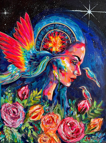 "Creative Spark" 18x24 Original Acrylic on Canvas