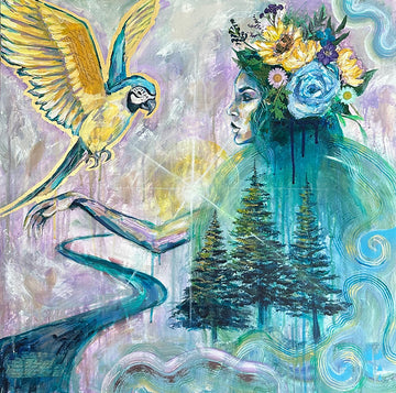 "New Light" Original Mixed Media Painting 24x24