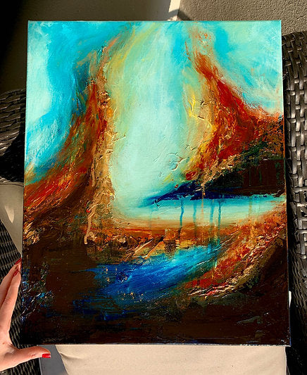 "New Heights" 20x16 Acrylic Stretched Canvas