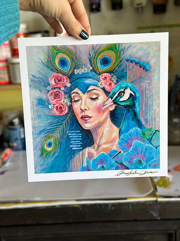 "Plumed Soul" Mini Signed Print 8x8