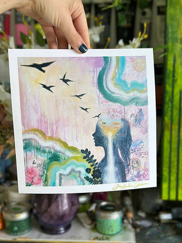 "Catharsis" 8x8 Mini Art Print Signed