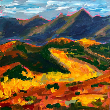 "Telluride Colorado" 12x12 Acrylic Painting On Wood Canvas