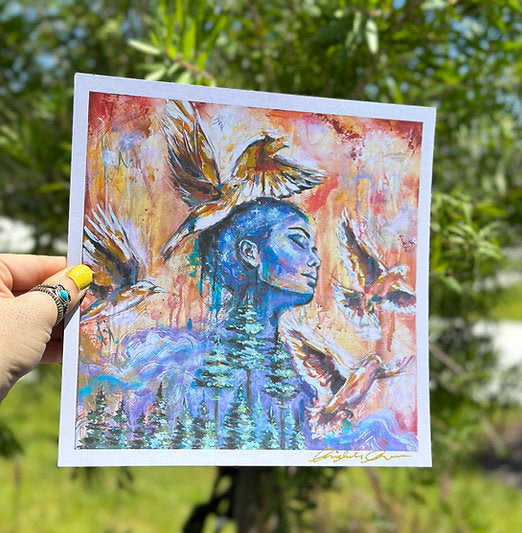 "Indigo Forest" Fine Art Print 8x8