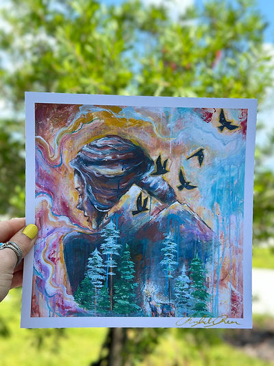 "Mountains We Climb" Open Edition 8x8 Fin Art Print