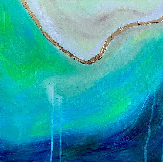 "Oasis" 12x12 Original Acrylic Painting On Canvas