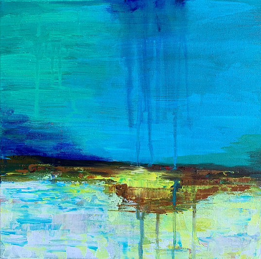 "Whispering Hope" 12x12 Acrylic Abstract Painting On Canvas
