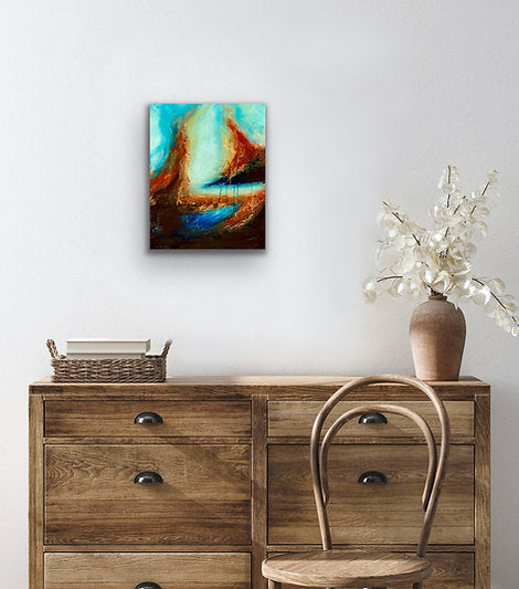 "New Heights" 20x16 Acrylic Stretched Canvas