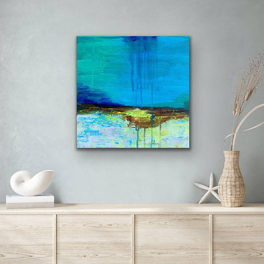 "Whispering Hope" 12x12 Acrylic Abstract Painting On Canvas