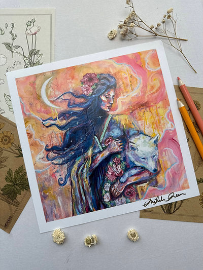 "Lone Wolf" Fine Art Print 8x8