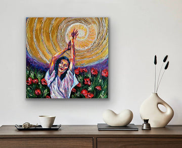 "Elevate" Hand Embellished Signed Canvas Print