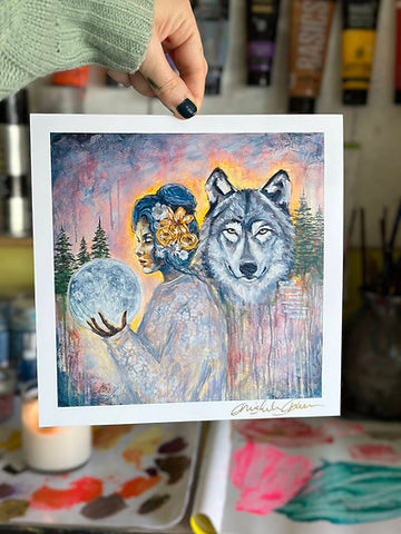 "Lunar Visions" Signed Mini Print 8x8