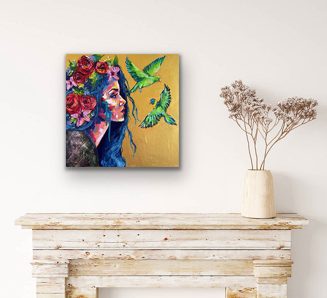 "Sky" Original 12x12 Painting On Wood Canvas