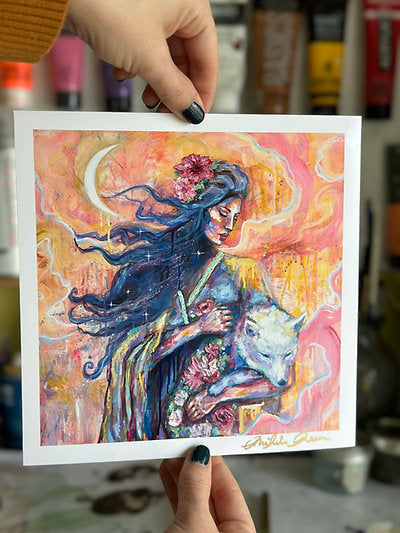 "Lone Wolf" Fine Art Print 8x8